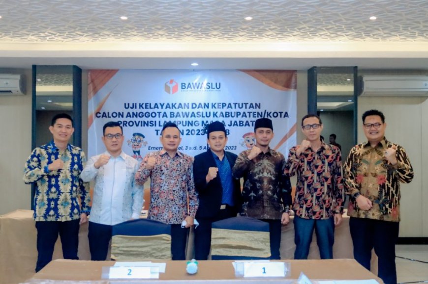 Tes SSGD Diikuti 122 Calon Anggota Bawaslu Lampung, Pelantikan Terpilih Menunggu Keputusan Bawaslu RI
