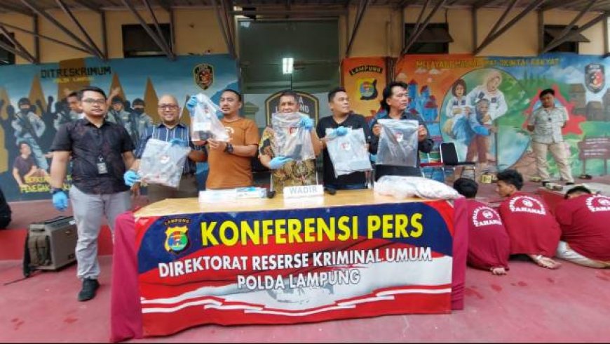 Tim Gabungan Jatanras Polda Lampung dan Polres Pesisir Barat Tangkap Komplotan Perampok Bersenjata Api