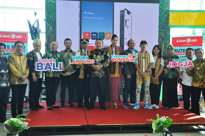 Penerbangan Lion Air Rute Lampung-Yogyakarta-Bali Diresmikan