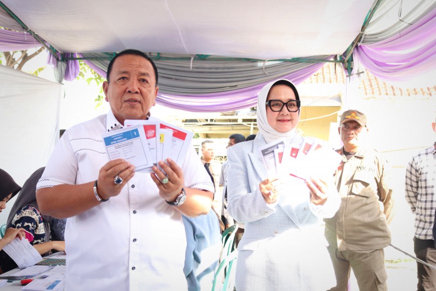 Gubernur Arinal Berserta Istri Nyoblos Pemilu 2024 di TPS 22 Sepang Jaya Bandar Lampung