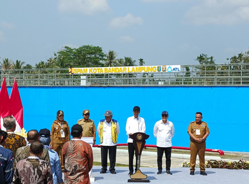 Presiden Jokowi Resmikan SPAM dan Pasar Pasir Gintung di Bandar Lampung"