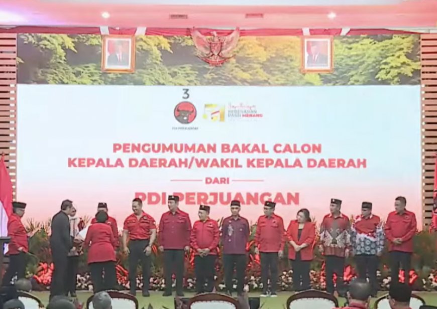 PDIP Serahkan Rekomondasi Empat Bakal Calon Kepala Daerah di Lampung