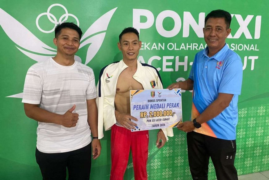 Atlet Senam Meiyusi Ade Putra Raih Medali Pertama untuk Lampung di PON XXI Aceh-Sumut 2024