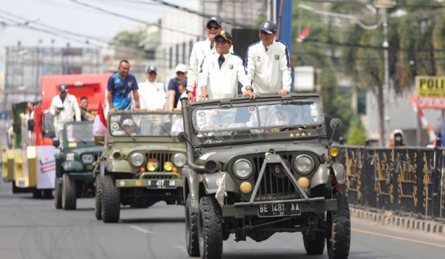 Pawai Kirab Atlet PON di Bandar Lampung Berlangsung Meriah!
