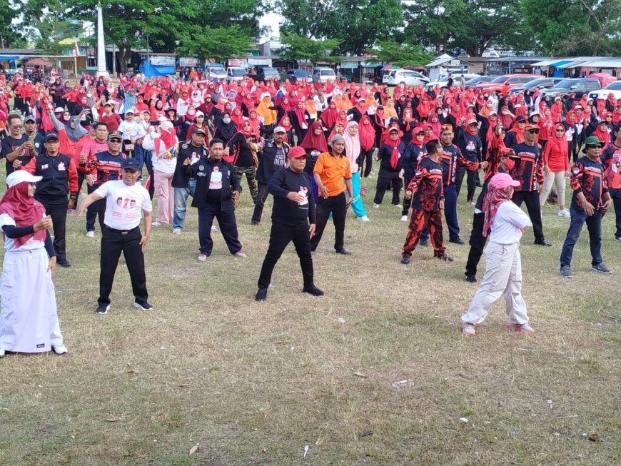 Ribuan Pendukung Meriahkan Kampanye Nanang-Ermanto di Sidomulyo