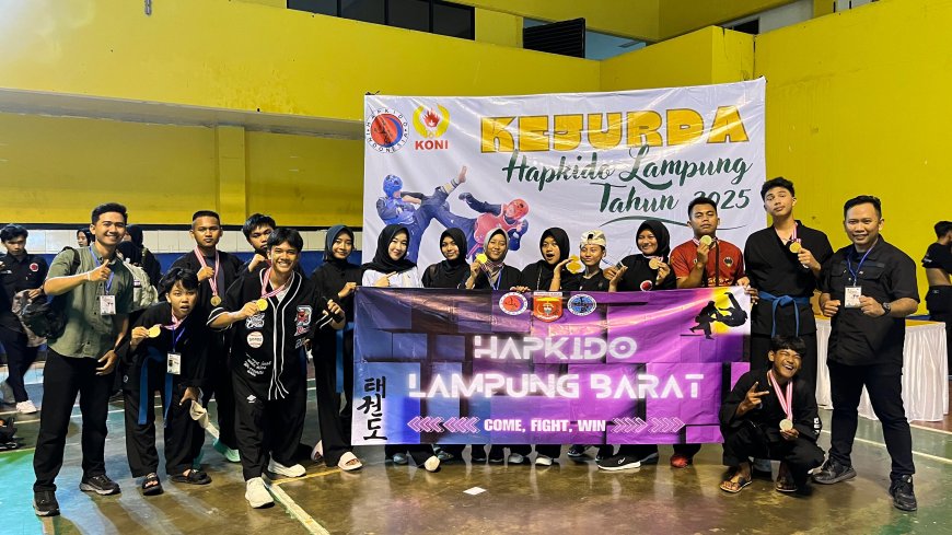 Hapkido Lampung Barat Sabet 13 Medali di Kejuda 2025, KONI dan Pengkab Apresiasi Semangat Juang Atlet Muda